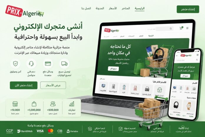 كيفية إنشاء متجر إلكتروني احترافي في الجزائر خلال 5 دقائق فقط