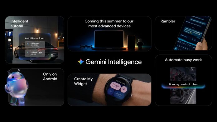 واجهة Gemini Intelligence الجديدة من جوجل على هواتف أندرويد