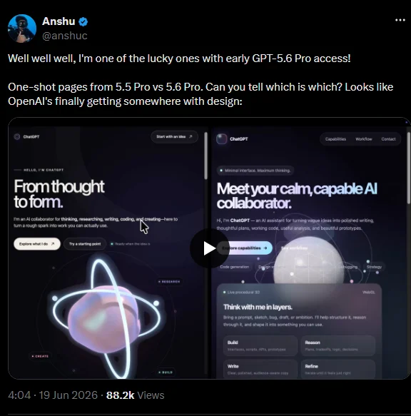نموذج GPT-5.6 من OpenAI مع تحسينات في الذكاء الاصطناعي والبرمجة والاستدلال.
