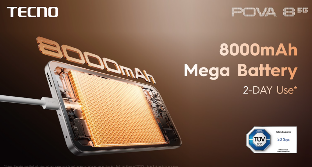 بطارية TECNO POVA 8 5G في الجزائر