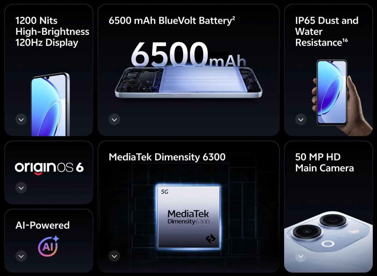 مواصفات هاتف vivo T5 Lite 5G الجزائر