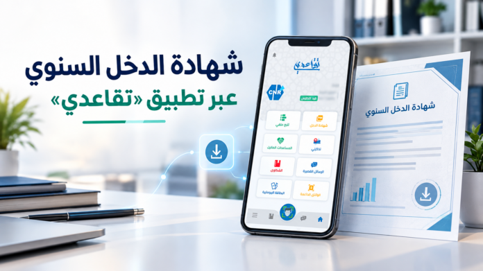 طريقة استخراج شهادة الدخل السنوي عبر تطبيق تقاعدي