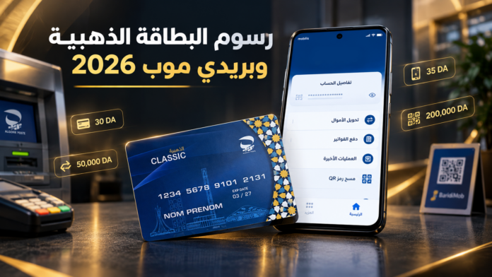 رسوم البطاقة الذهبية وبريدي موب 2026
